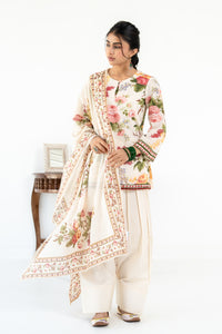 OFF WHITE  NEHER KURTA WITH FARSI SALWAR  SET OF 3