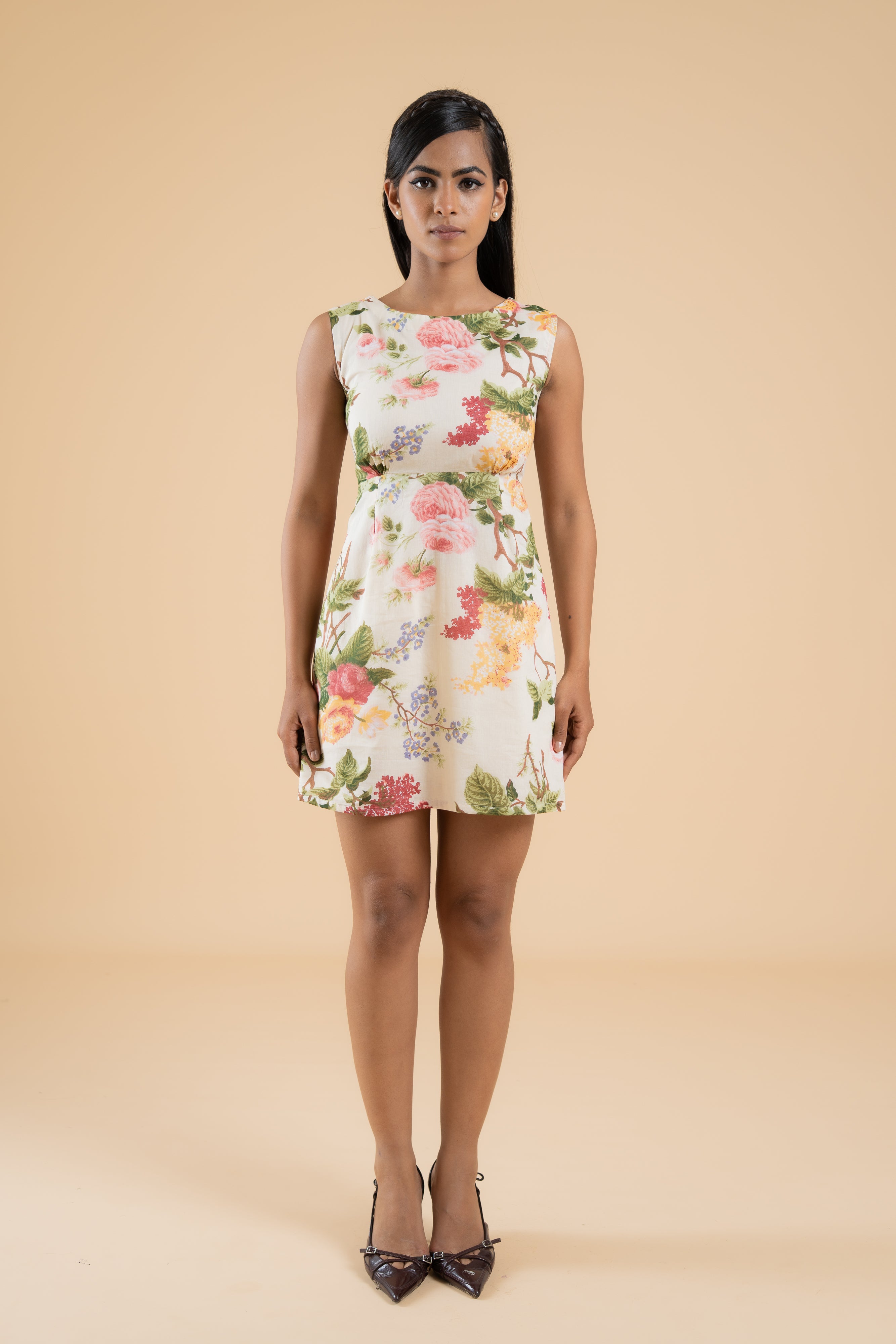 OFF WHITE ROSE DRESS