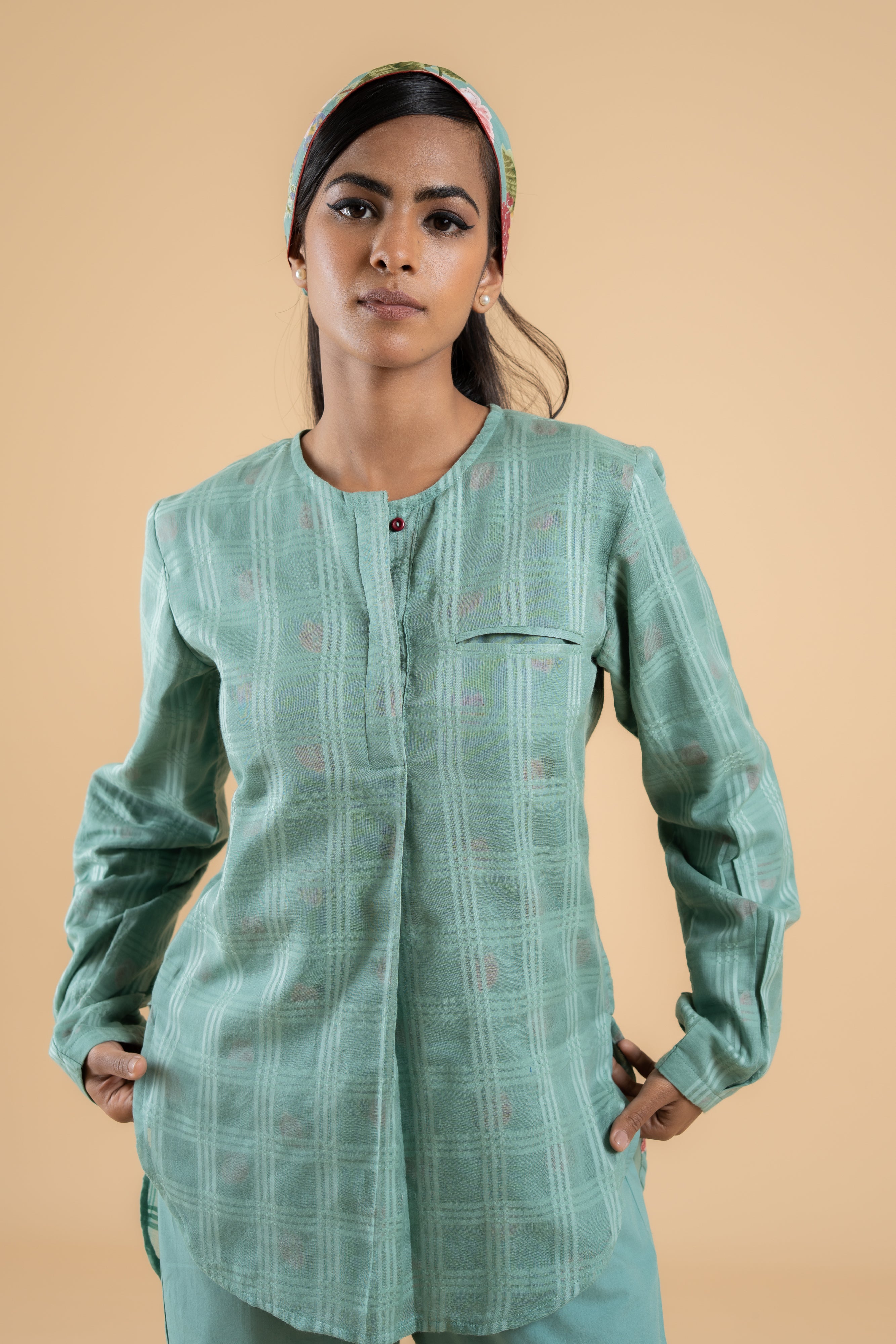 SAGE GREEN GULBAGH CO-ORD SET SET OF 2