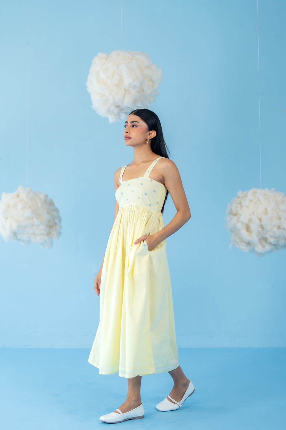 BUTTER YELLOW  LEMON DRESS