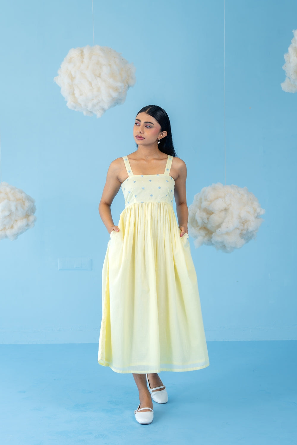 BUTTER YELLOW  LEMON DRESS