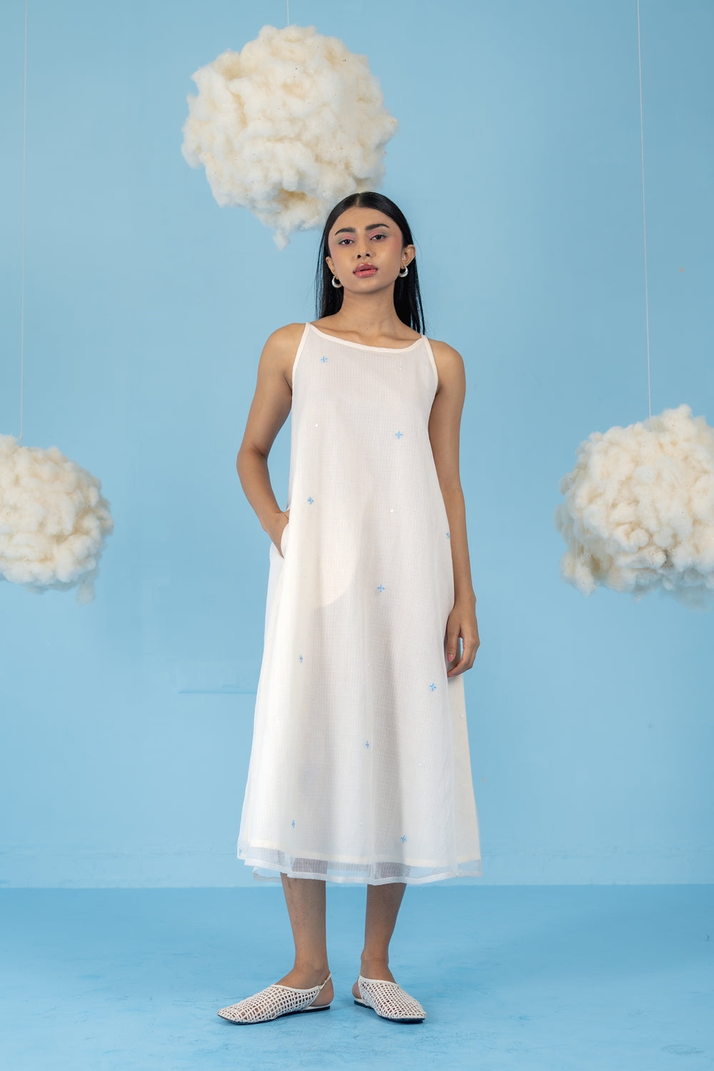 OFF-WHITE  LYCHEE DRESS