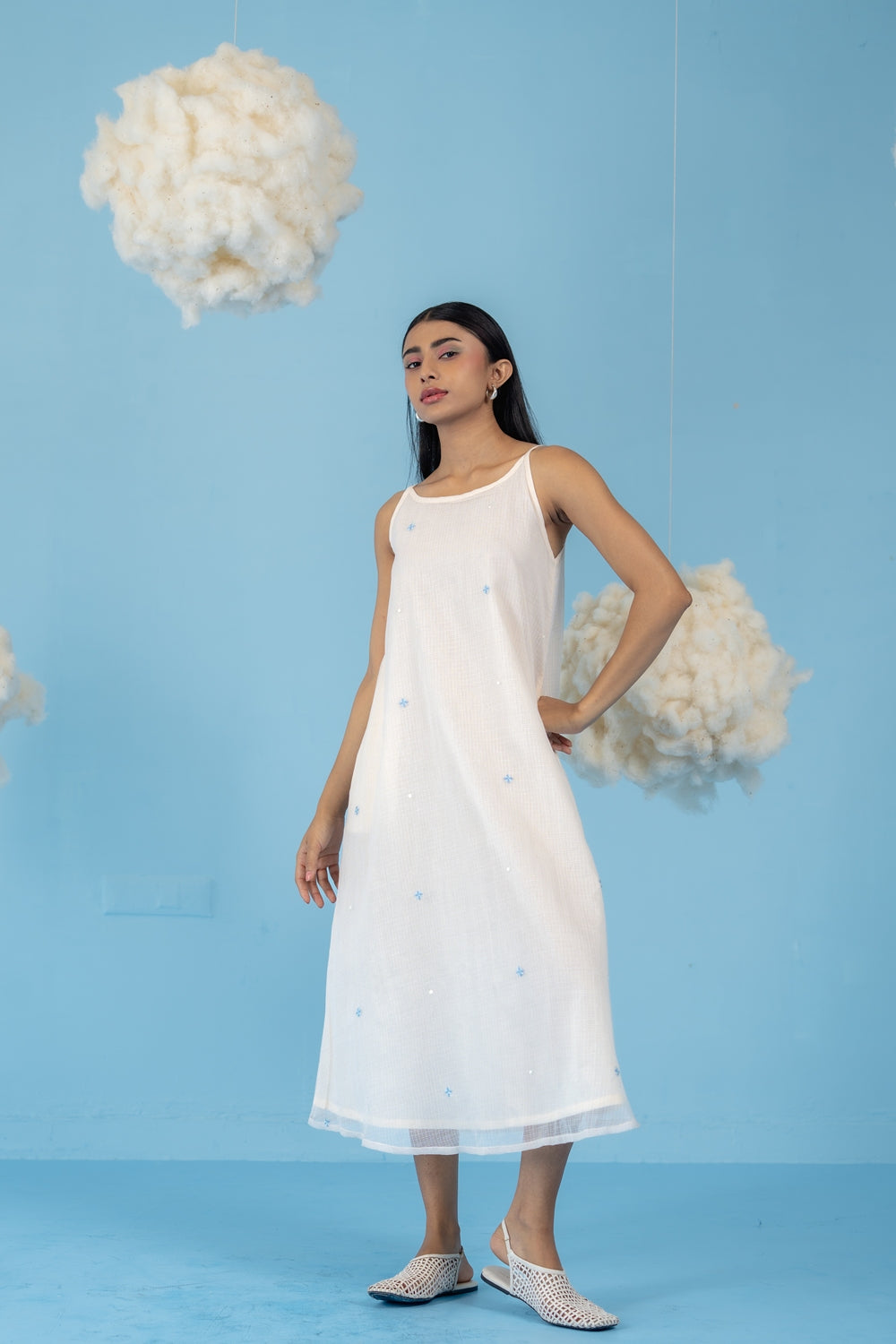 OFF-WHITE  LYCHEE DRESS