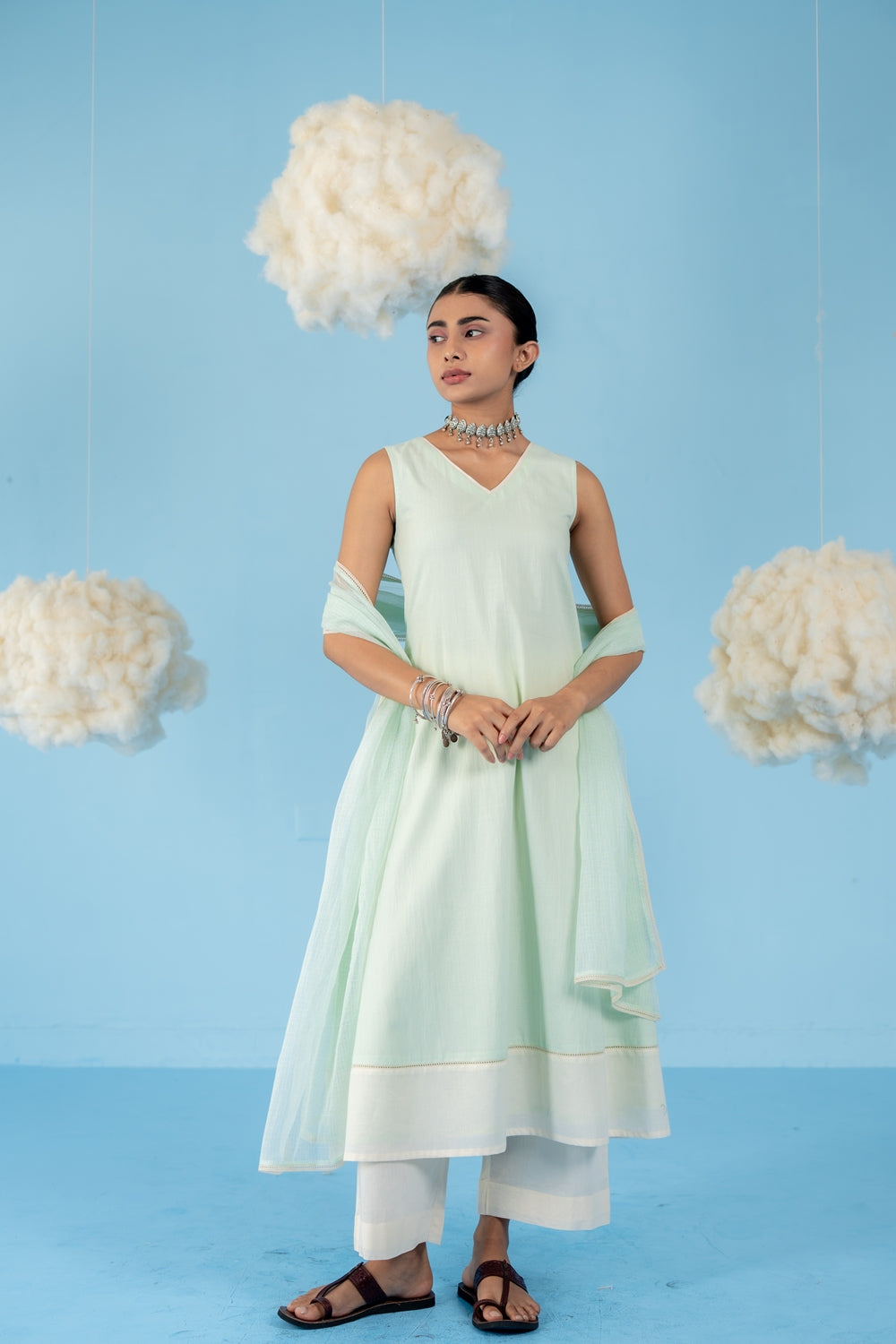 MINT GREEN  KIWI KURTA SET OF 3