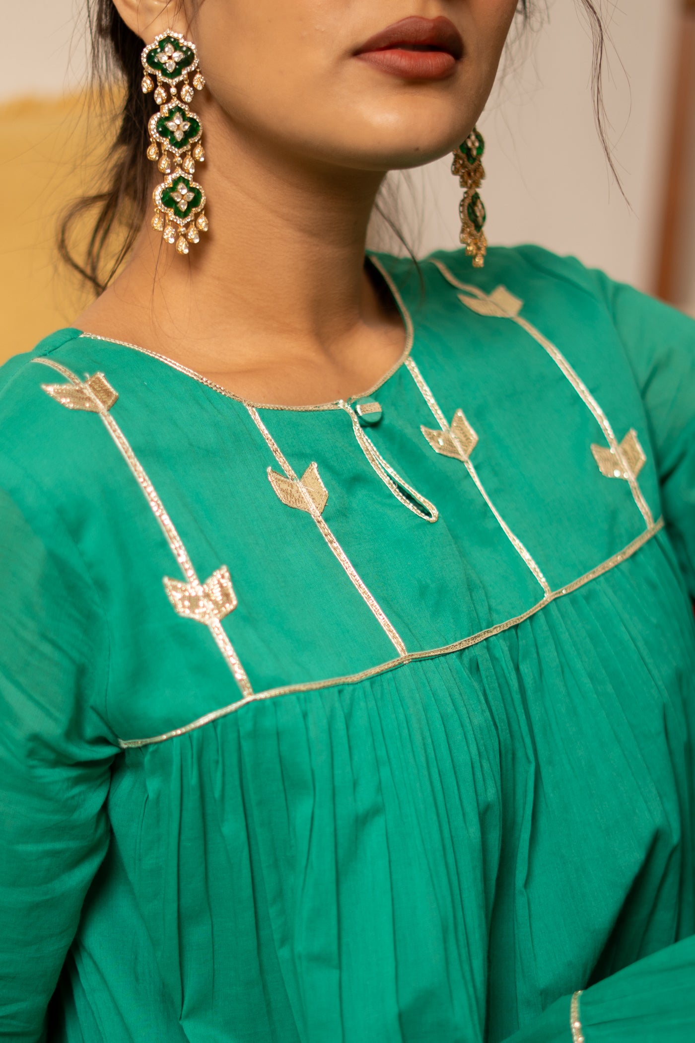 TEAL TIERED KUTRA SET OF 2