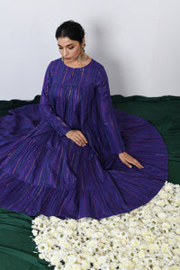 Phuljhari Purple multicolor zari Lurex with pants (RTS)