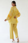 SURYA YELLOW MULMUL AND COTTON CO-ORD SET