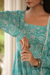 Teal Anarkali Set of 3