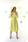 Lemon Pleated Dress