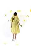 Lemon Dolman Flowy Dress