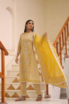 Yellow White Straight Suit Set of 3