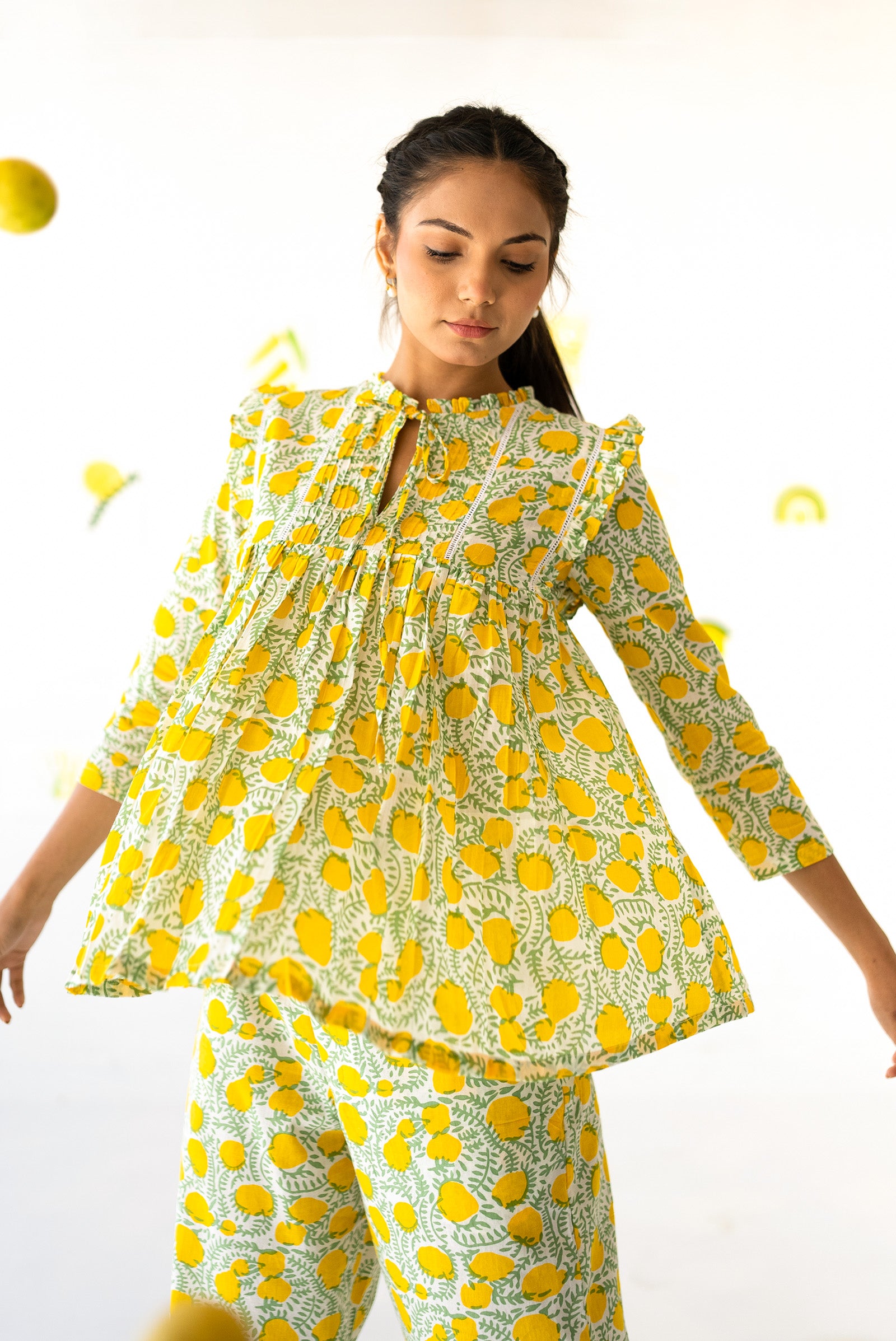 Lemon Ruffle Co-Ord Set