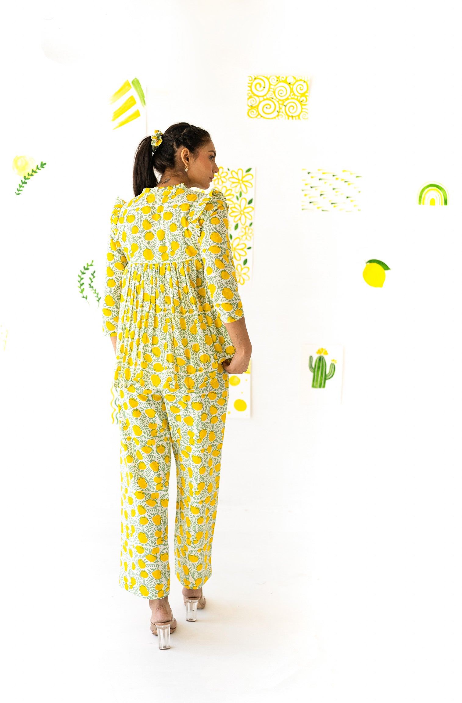 Lemon Ruffle Co-Ord Set