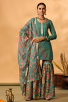 Turquoise gharara set