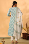 Powder blue ananrkali set