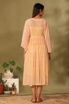 Peach Yellow Georgette Dress