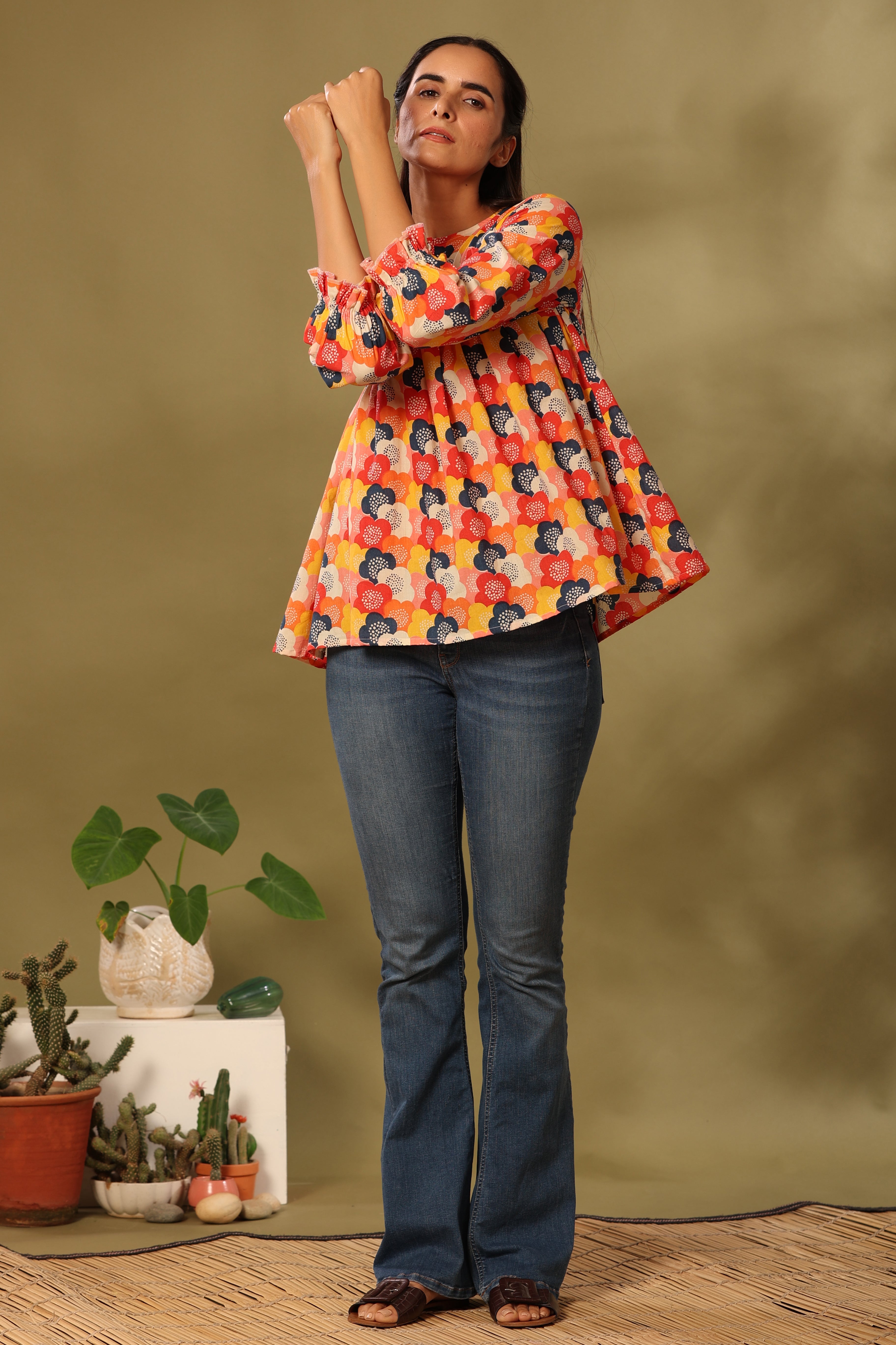 Multi color top