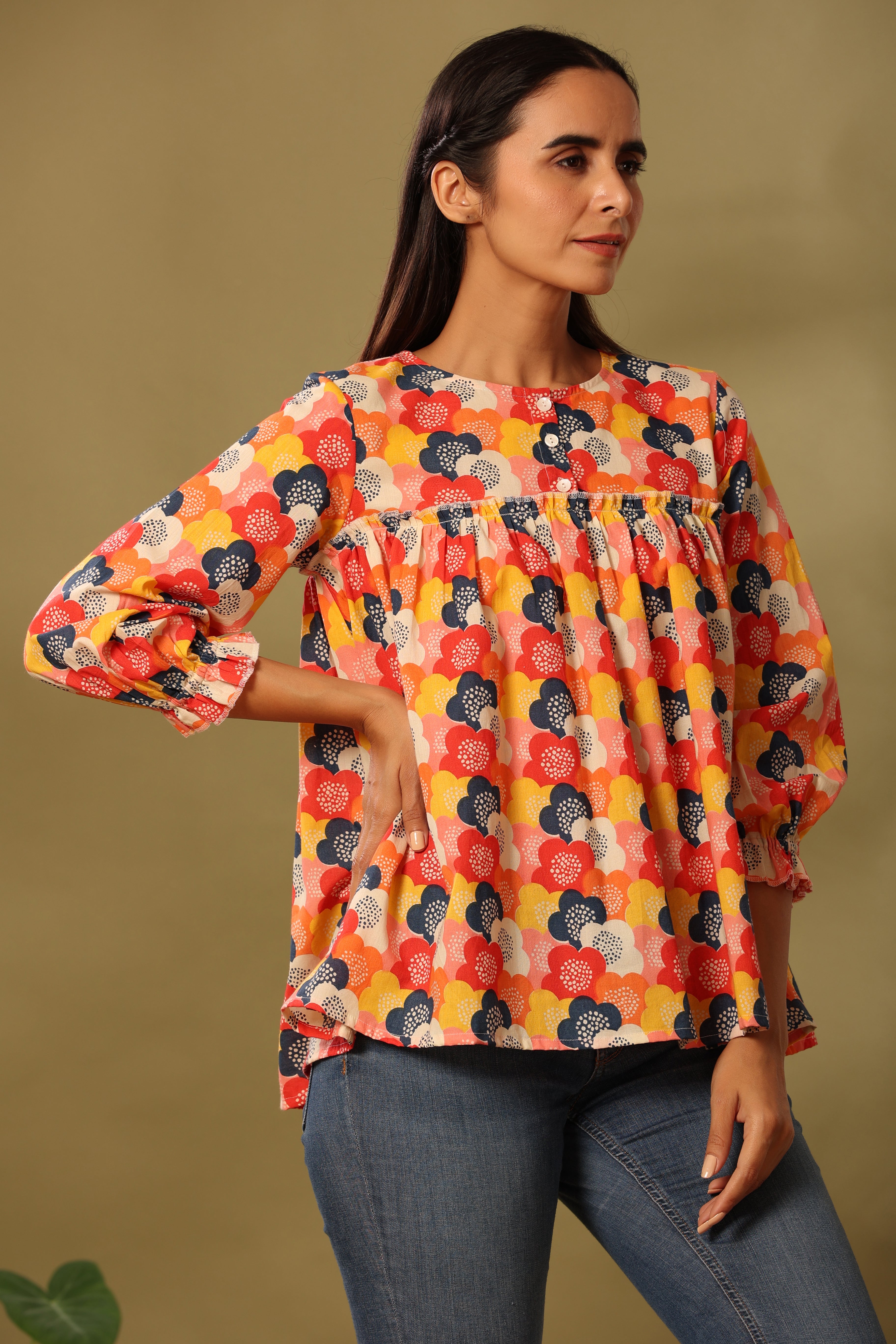 Multi color top